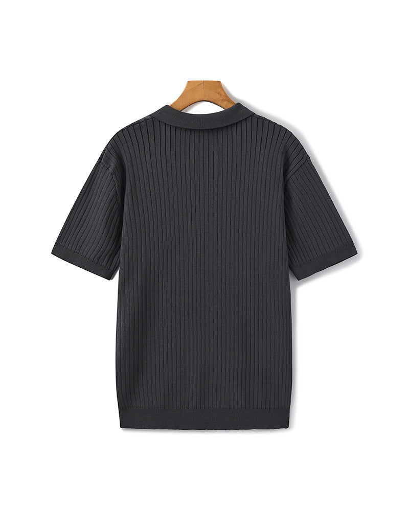 Premium gerippter Polo